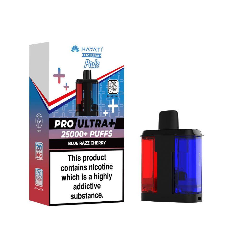 Hayati Pro Ultra Plus 25K Pods Pack of 5 Blue Razz Cherry