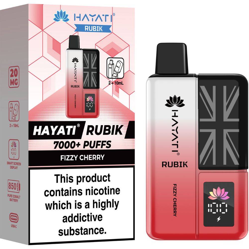 Hayati Rubik 7000 Vape Kit Box of 5 Fizzy Cherry