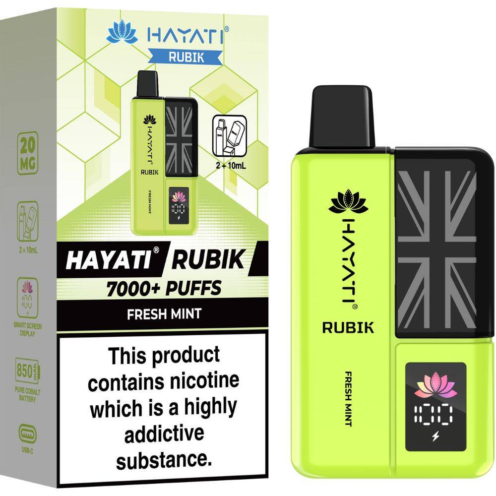 Hayati Rubik 7000 Vape Kit Box of 5 Fresh Mint