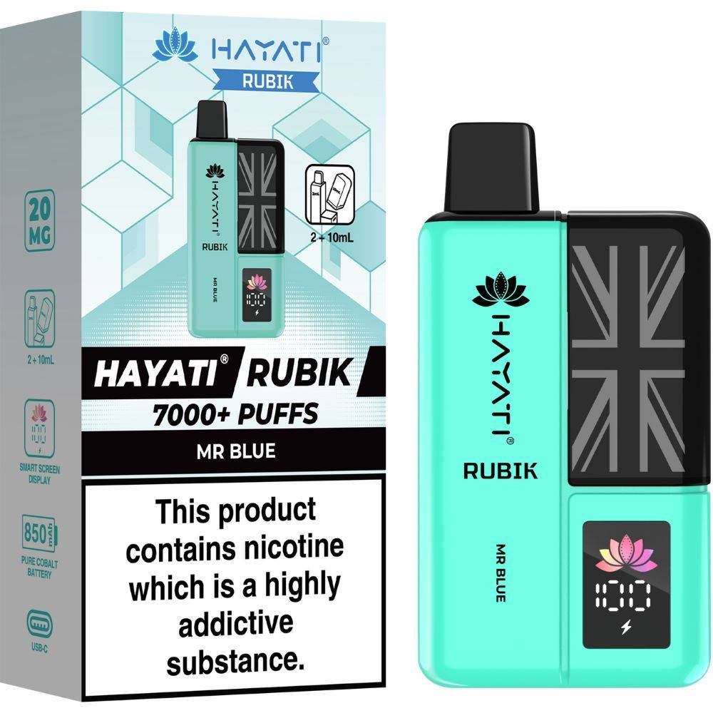Hayati Rubik 7000 Vape Kit Box of 5 Mr Blue