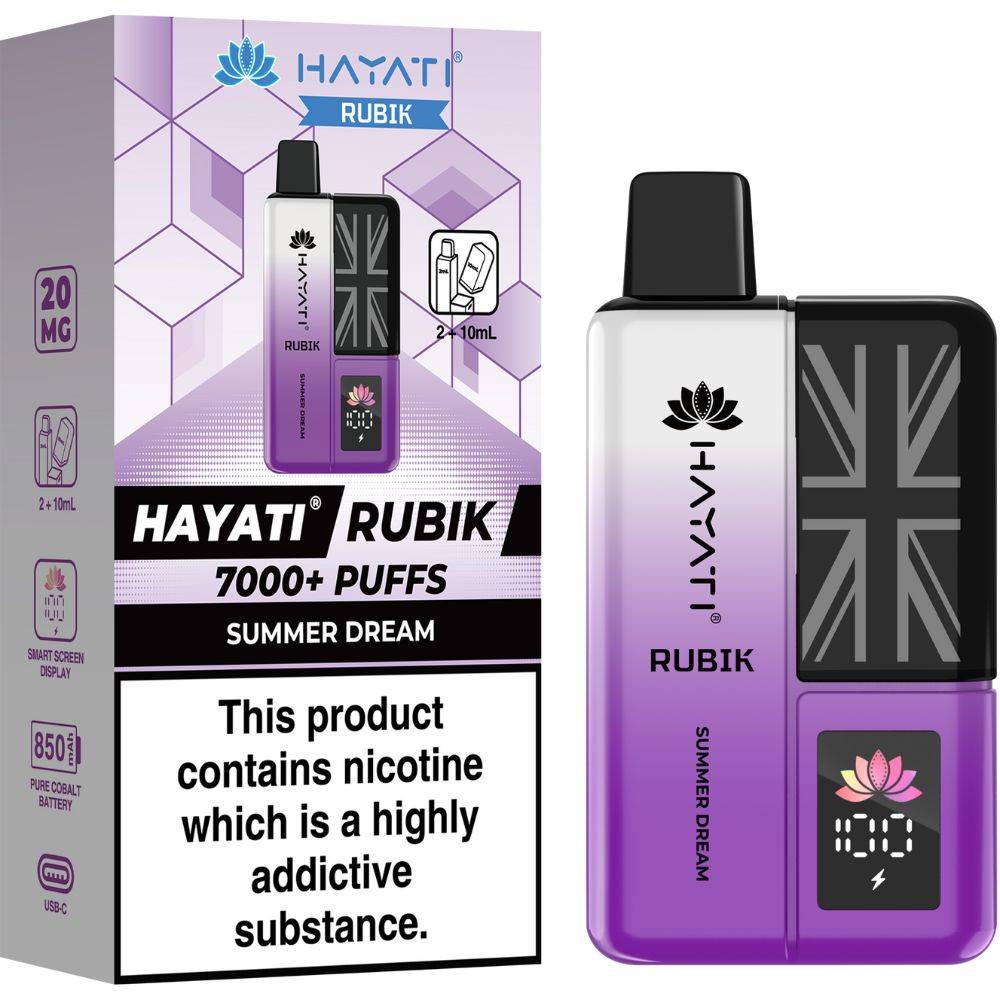 Hayati Rubik 7000 Vape Kit Box of 5 Summer Dream