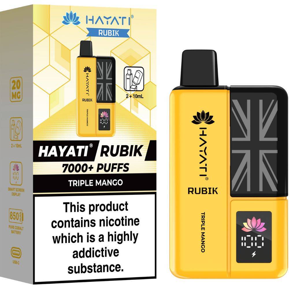 Hayati Rubik 7000 Vape Kit Box of 5 Triple Mango