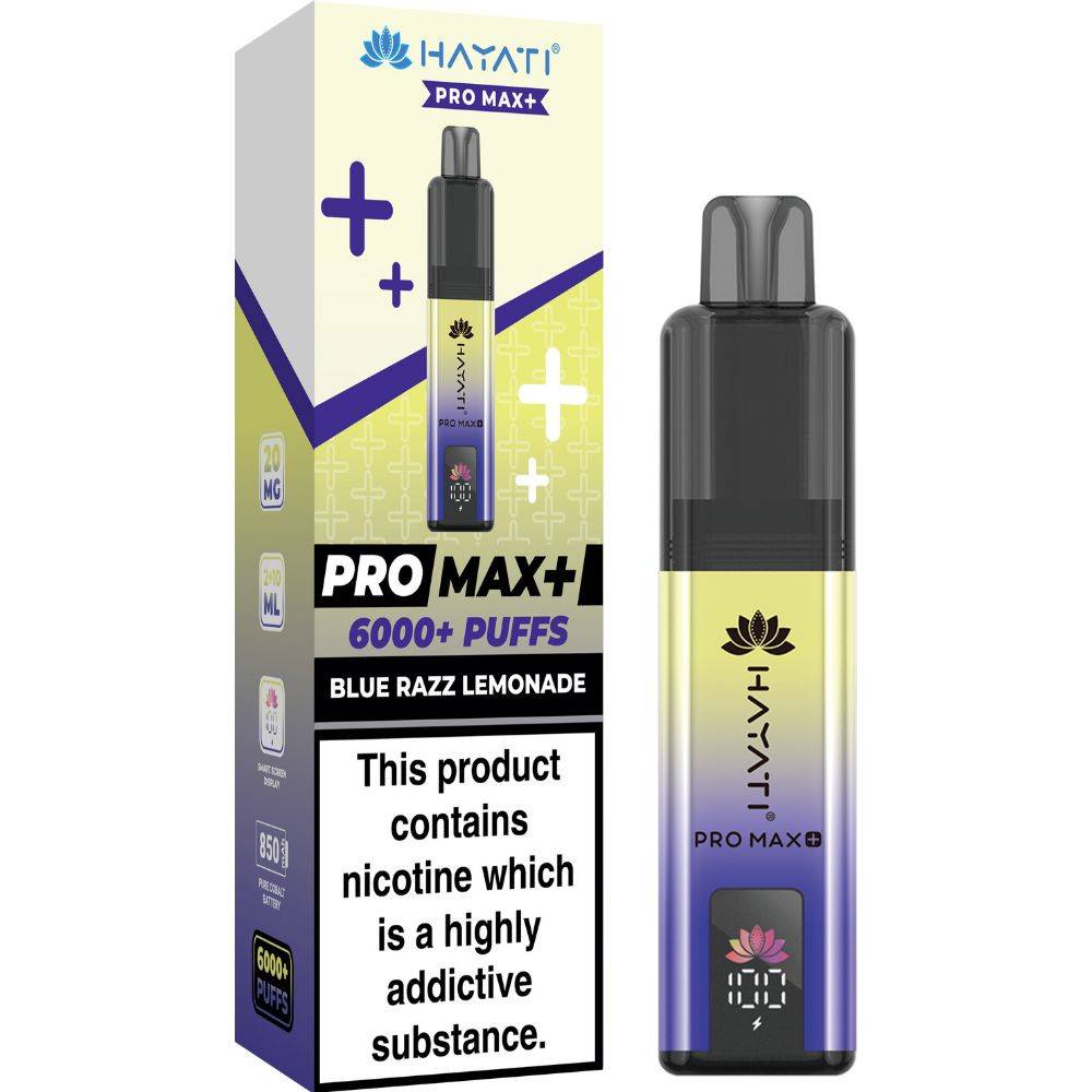Hayati Pro Max Plus 6000 Vape Kit Box of 5 Blue Razz Lemonade