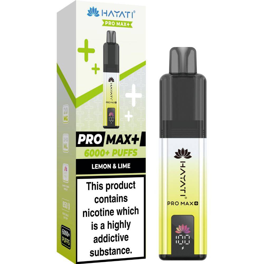 Hayati Pro Max Plus 6000 Vape Kit Box of 5 Lemon & Lime