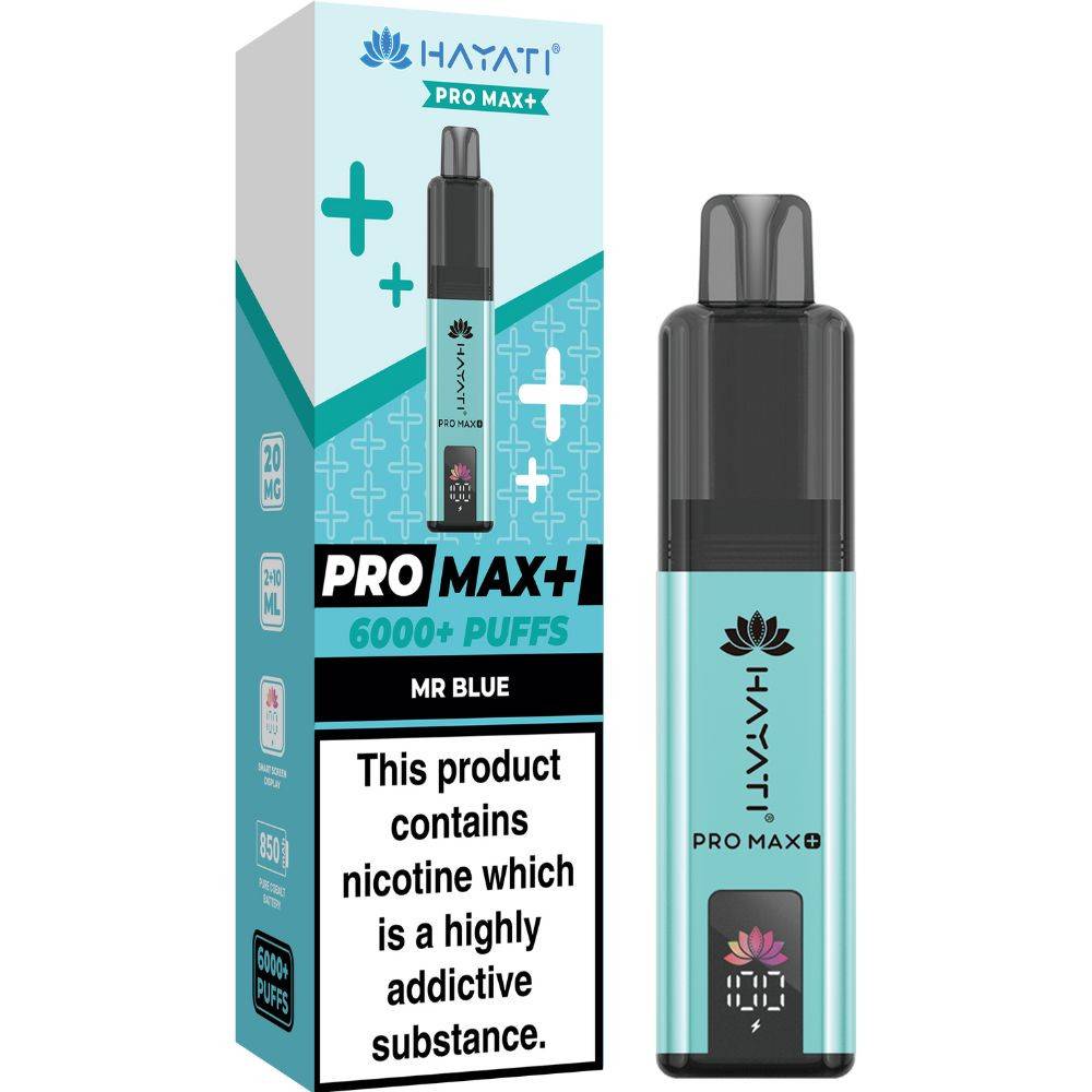 Hayati Pro Max Plus 6000 Vape Kit Box of 5 Mr Blue