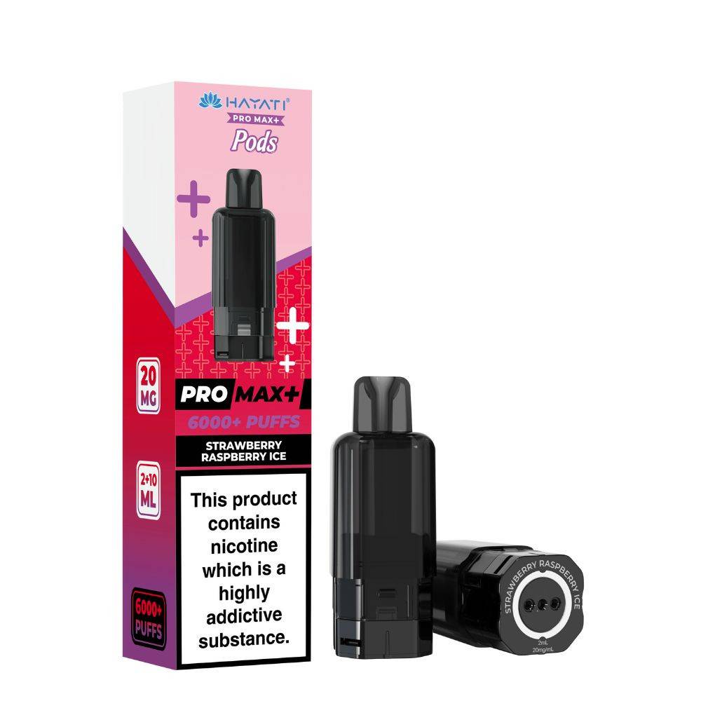 Hayati Pro Max Plus 6000 Pods Pack of 5 Strawberry Raspberry Ice
