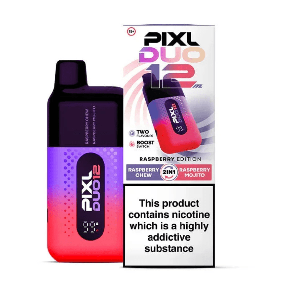 Pixl Duo 10k Prefilled Vape Kit Box of 5 Raspberry Edition