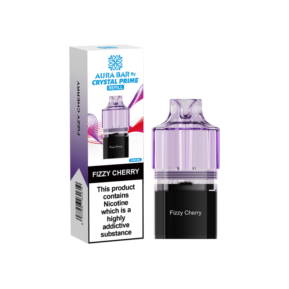 Crystal Prime Aura Bar 10k Pods Pack of 5 Fizzy Cherry