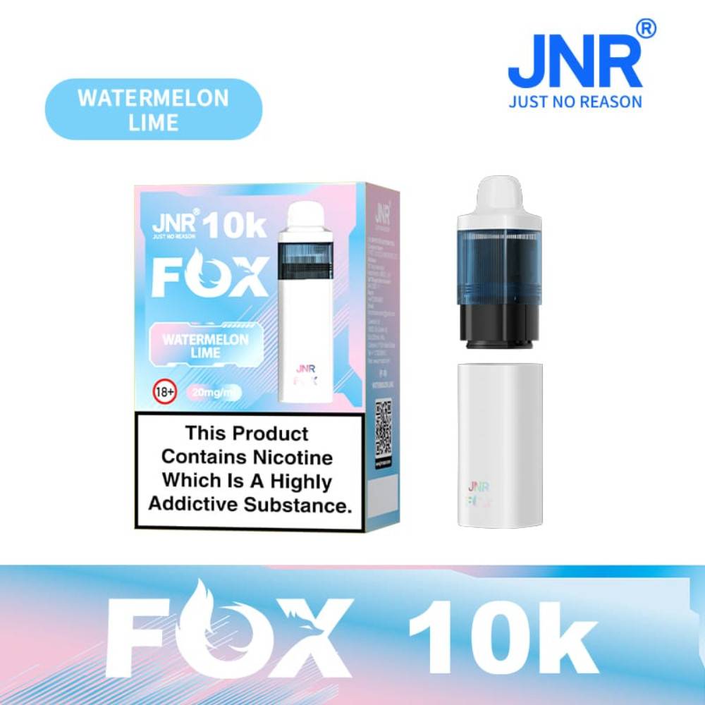 JNR Fox 10k Prefilled Vape Kit Box of 5 Watermelon Lime