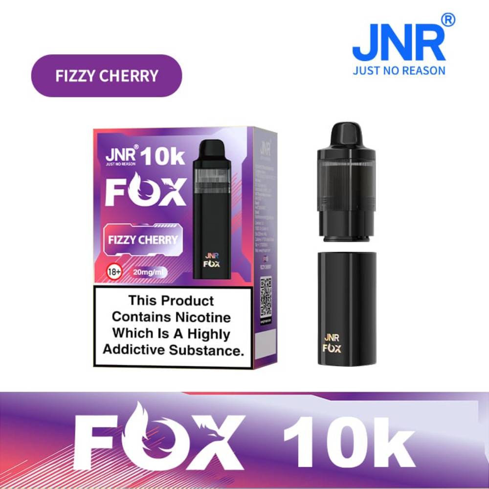 JNR Fox 10k Prefilled Vape Kit Box of 5 Fizzy Cherry