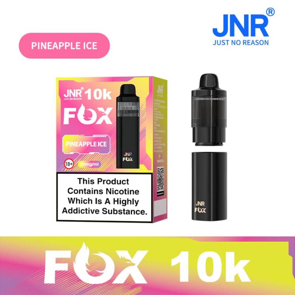 JNR Fox 10k Prefilled Vape Kit Box of 5 Pineapple Ice