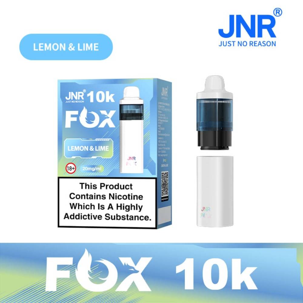JNR Fox 10k Prefilled Vape Kit Box of 5 Lemon & Lime