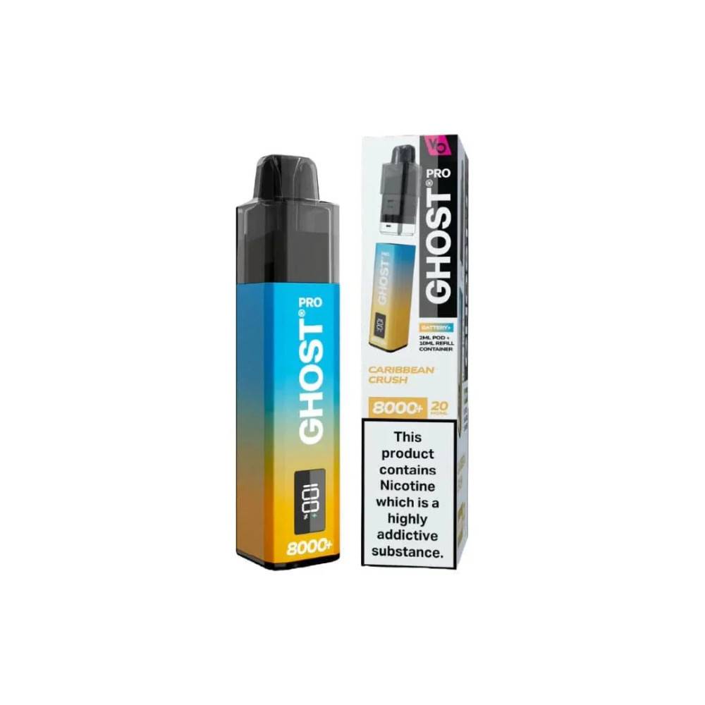 Ghost Pro 8000 Prefilled Vape Kit Box of 5 Caribbean Crush