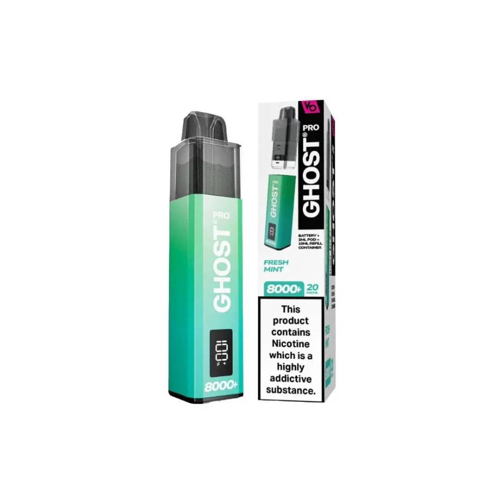 Ghost Pro 8000 Prefilled Vape Kit Box of 5 Fresh Mint