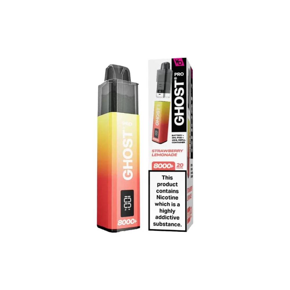 Ghost Pro 8000 Prefilled Vape Kit Box of 5 Strawberry Lemonade