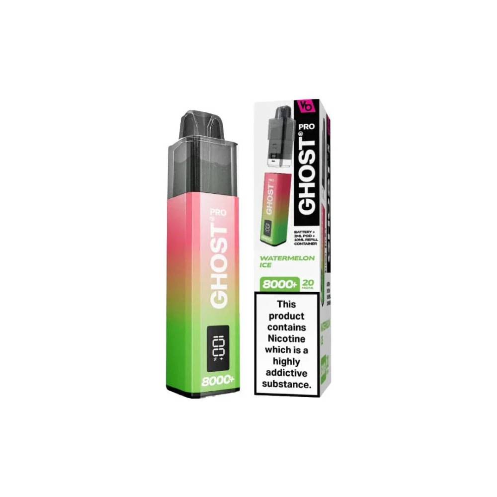 Ghost Pro 8000 Prefilled Vape Kit Box of 5 Watermelon Ice