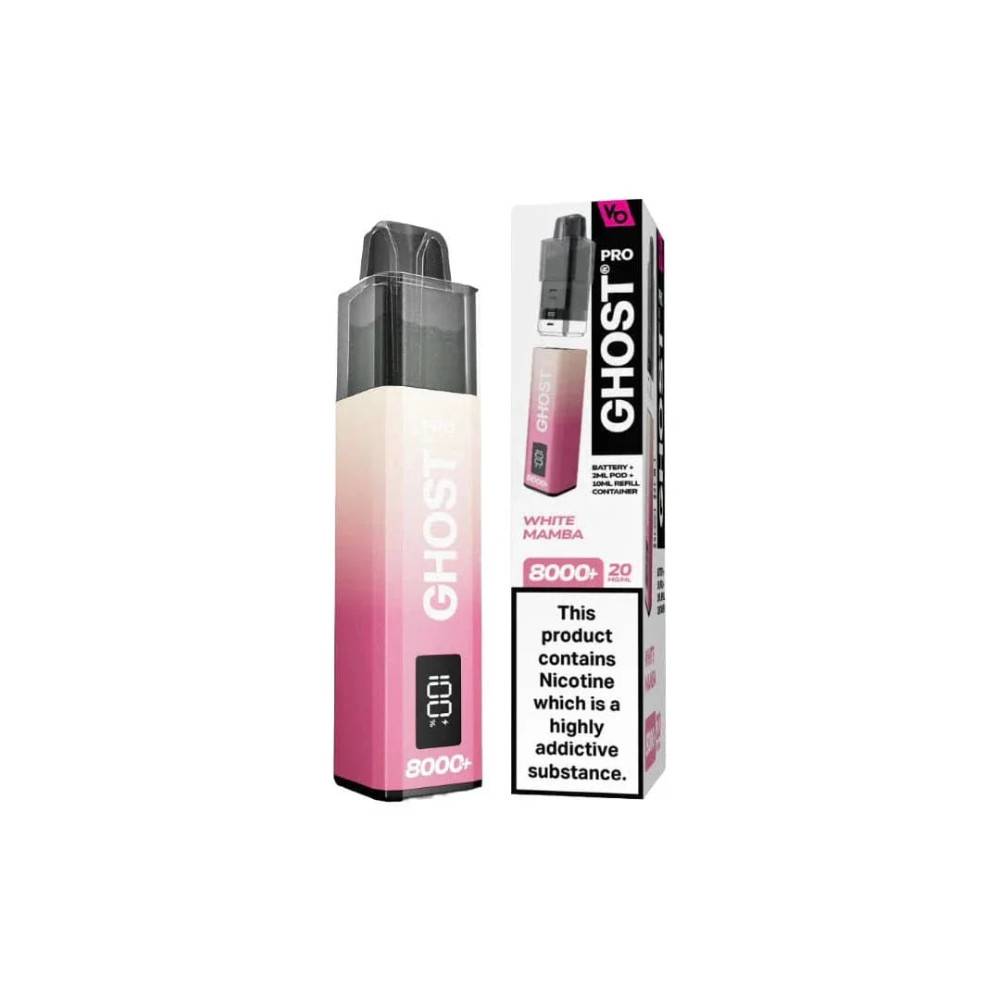 Ghost Pro 8000 Prefilled Vape Kit Box of 5 White Mamba