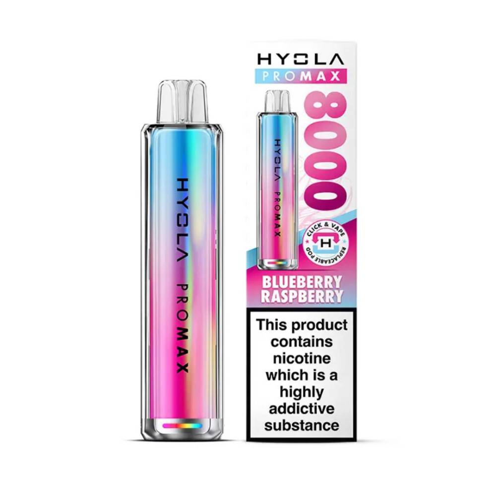 Hyola Pro Max 8000 Vape Kit Box of 5 Blueberry Raspberry