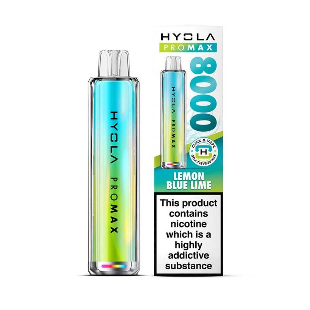 Hyola Pro Max 8000 Vape Kit Box of 5 Lemon Blue Lime