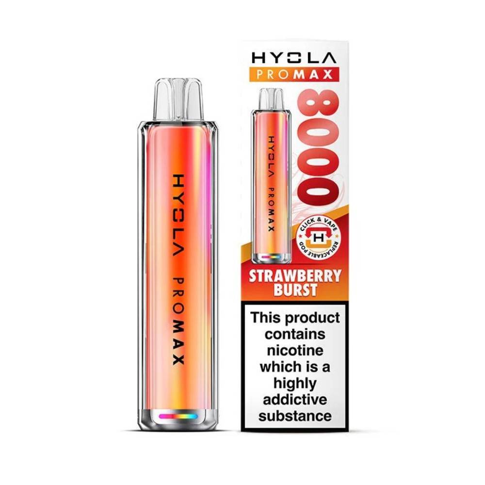 Hyola Pro Max 8000 Vape Kit Box of 5 Strawberry Burst