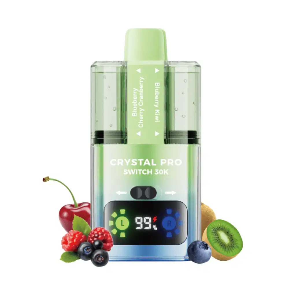 Crystal Pro Switch 30k Vape Kit Box of 5 Blueberry Cherry Cranberry / Blueberry Kiwi