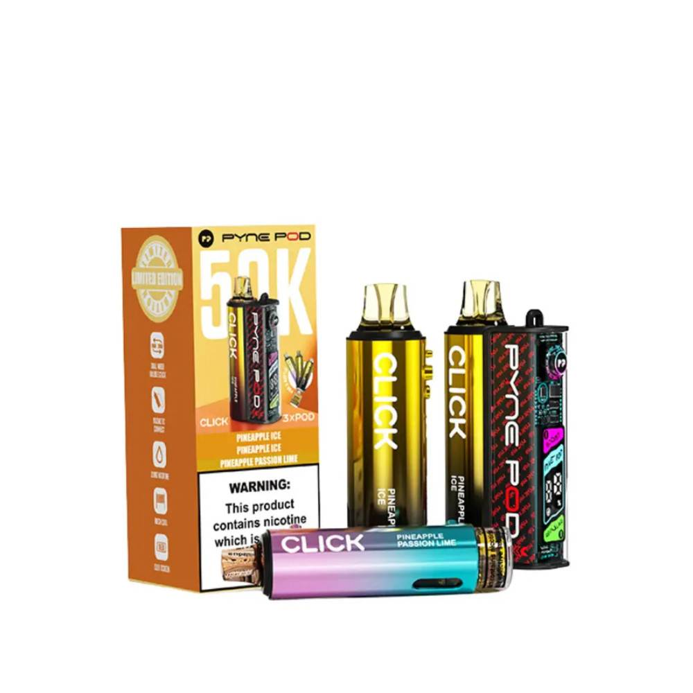 Pyne Pod Click 50k Vape Kit Box of 5 Pineapple Edition