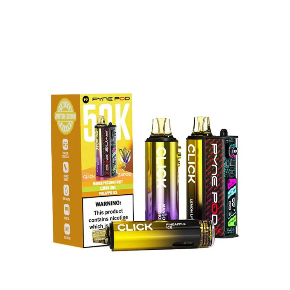 Pyne Pod Click 50k Vape Kit Box of 5 Yellow Edition