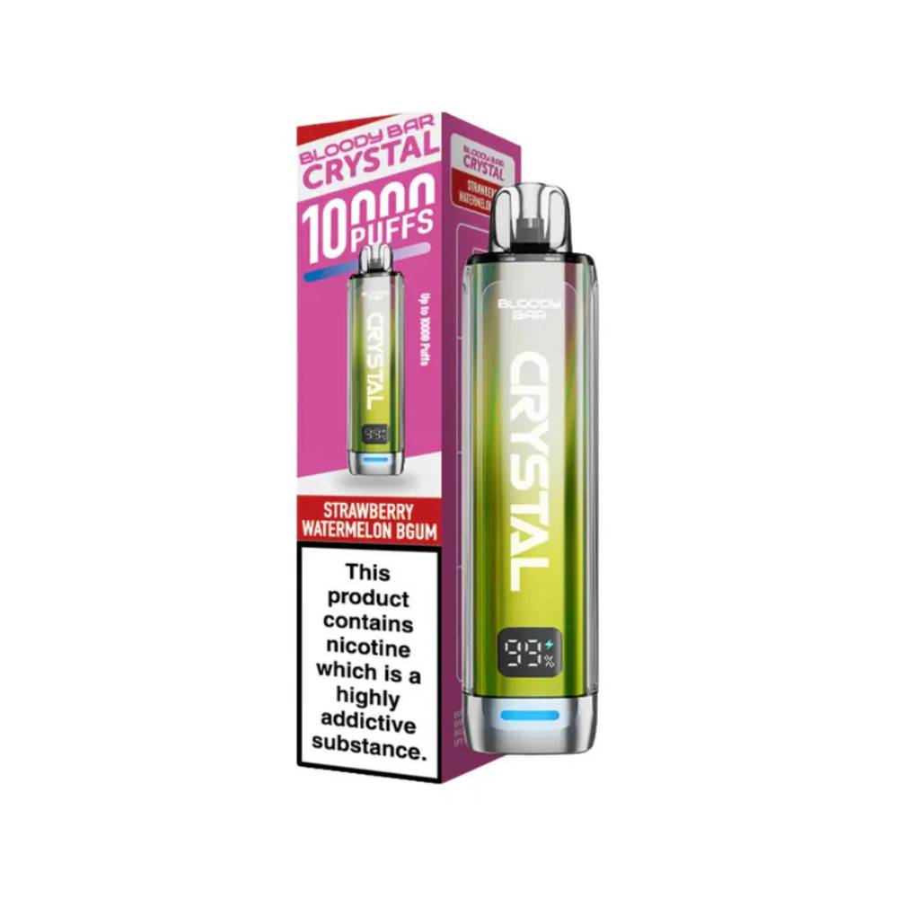 Bloody Bar Crystal 10k Vape Kit Box of 5 Strawberry Watermelon Bubble Gum