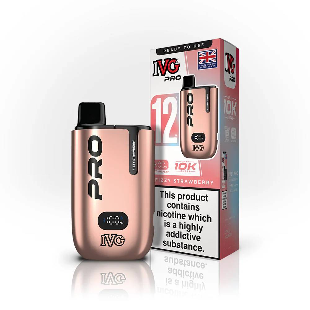 IVG Pro 10k Vape Kit Box of 5 Fizzy Strawberry