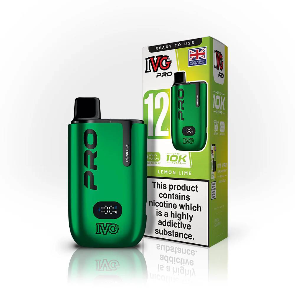 IVG Pro 10k Vape Kit Box of 5 Lemon Lime