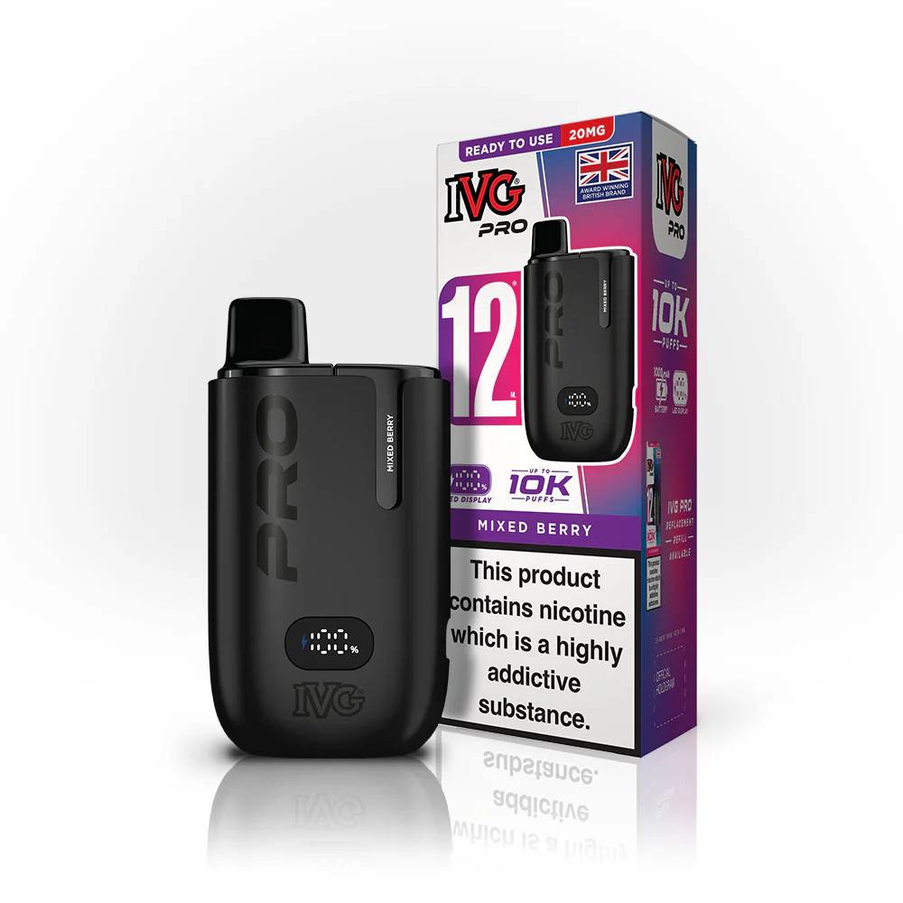 IVG Pro 10k Vape Kit Box of 5 Mixed Berry Kit