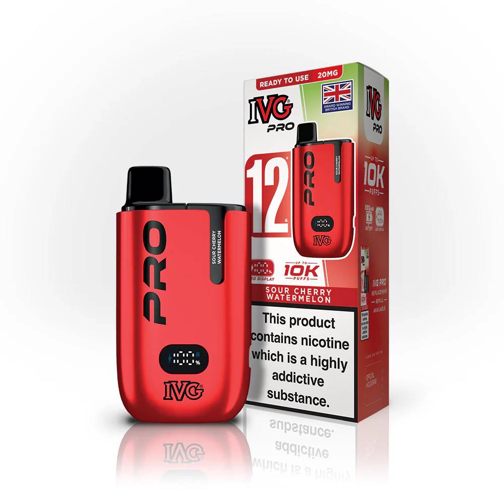 IVG Pro 10k Vape Kit Box of 5 Sour Cherry Watermelon