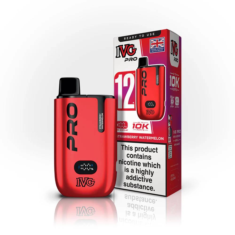 IVG Pro 10k Vape Kit Box of 5 Strawberry Watermelon