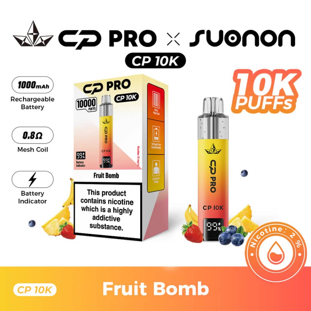Crystal Pro CP 10k Vape Kit Box of 5 Fruit Bomb