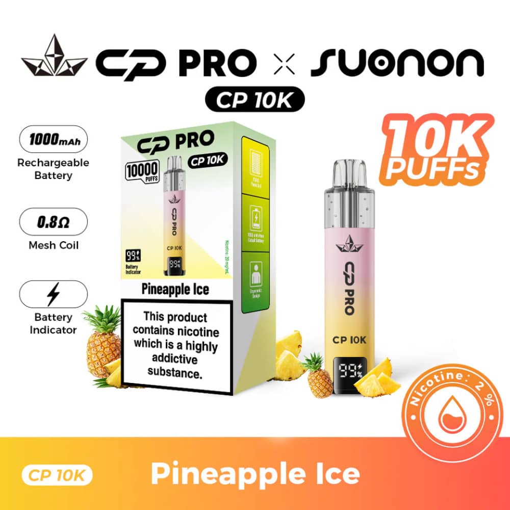 Crystal Pro CP 10k Vape Kit Box of 5 Pineapple Ice