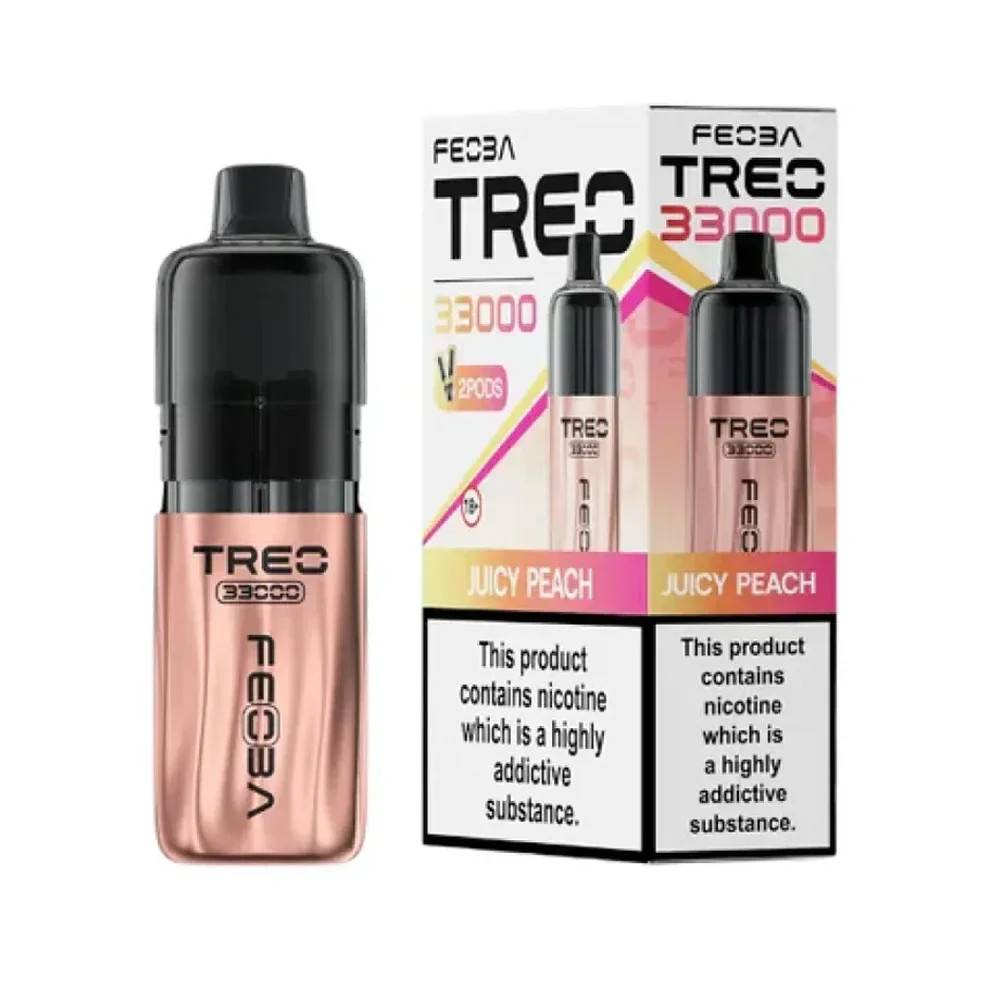 Feoba Treo 33k Prefilled Vape it Box of 5 Juicy Peach