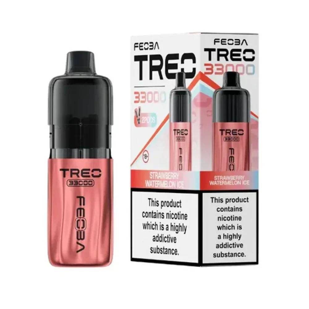 Feoba Treo 33k Prefilled Vape it Box of 5 Strawberry Watermelon Ice