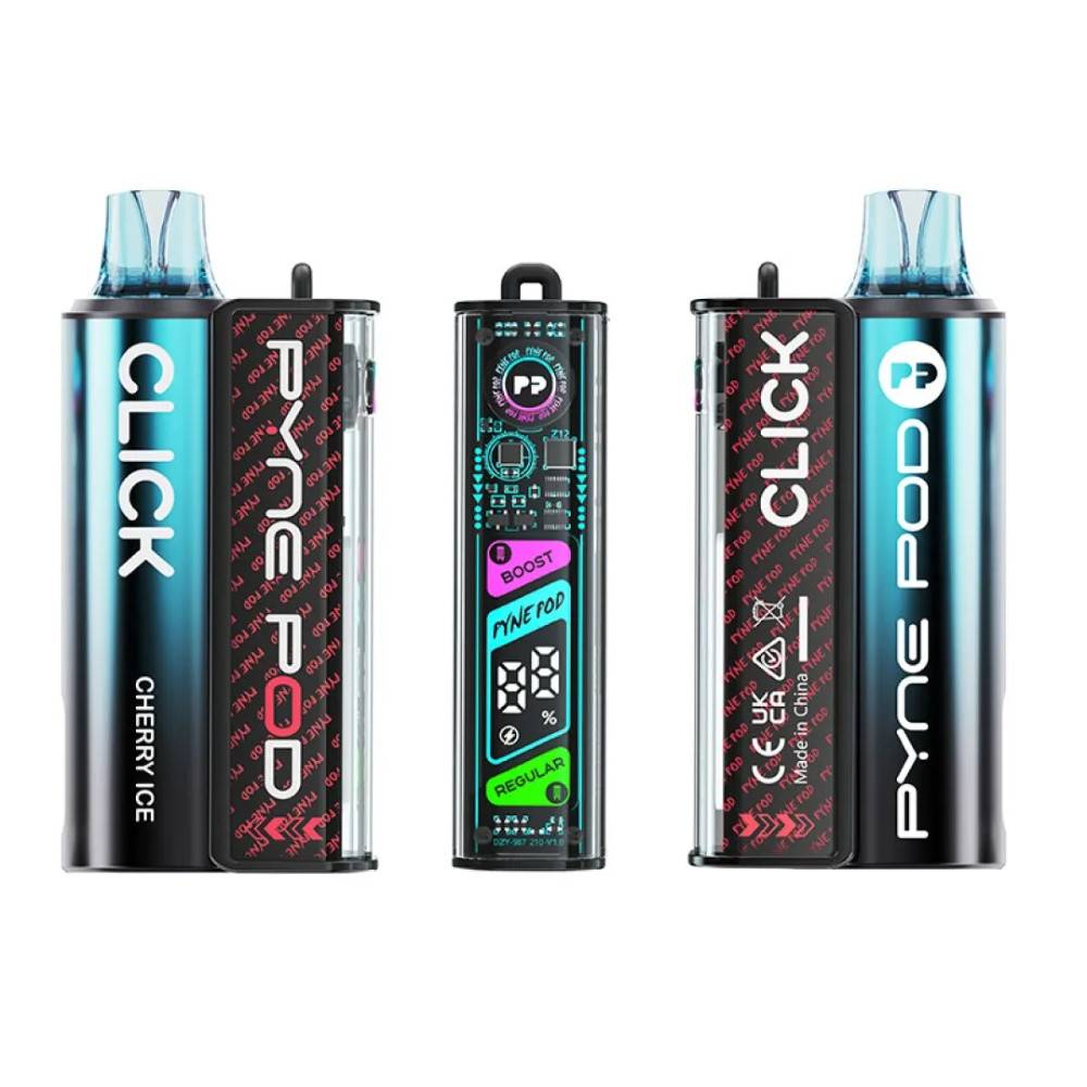 Pyne Pod Click 10k Vape Kit Box of 5 Cherry Ice