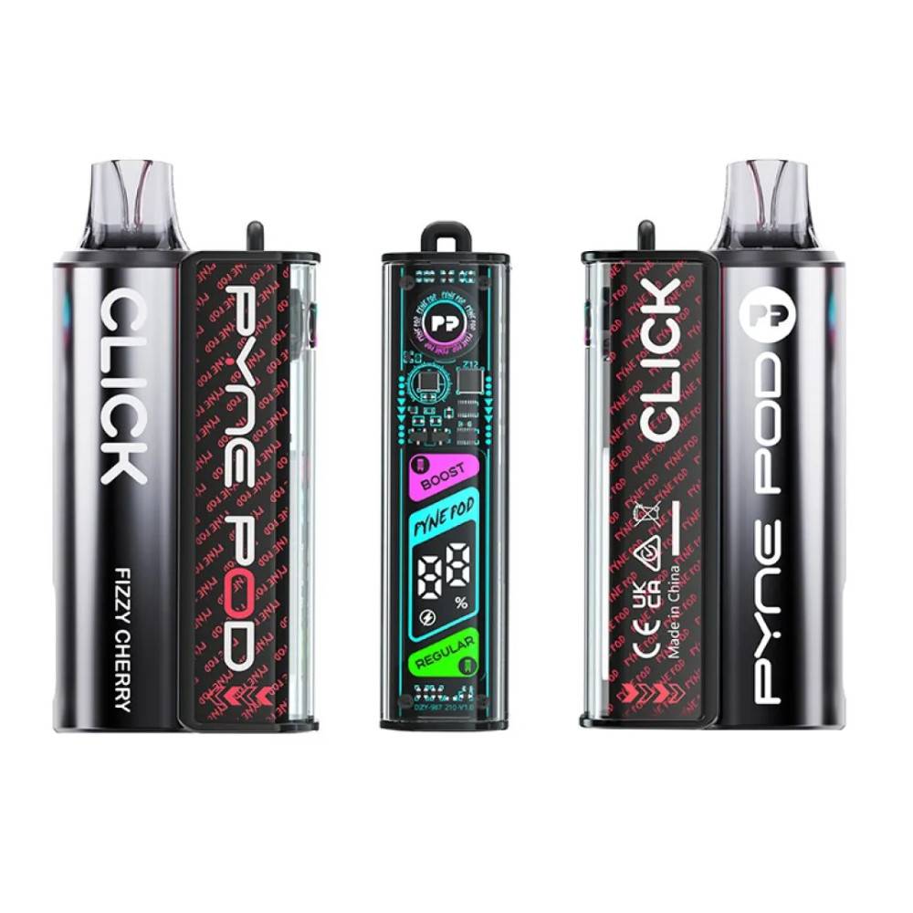 Pyne Pod Click 10k Vape Kit Box of 5 Fizzy Cherry