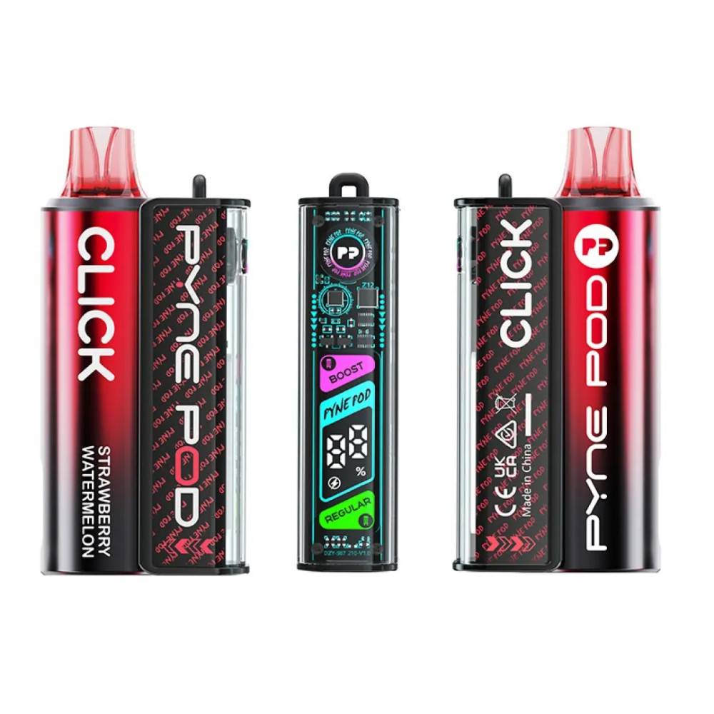 Pyne Pod Click 10k Vape Kit Box of 5 Strawberry Watermelon