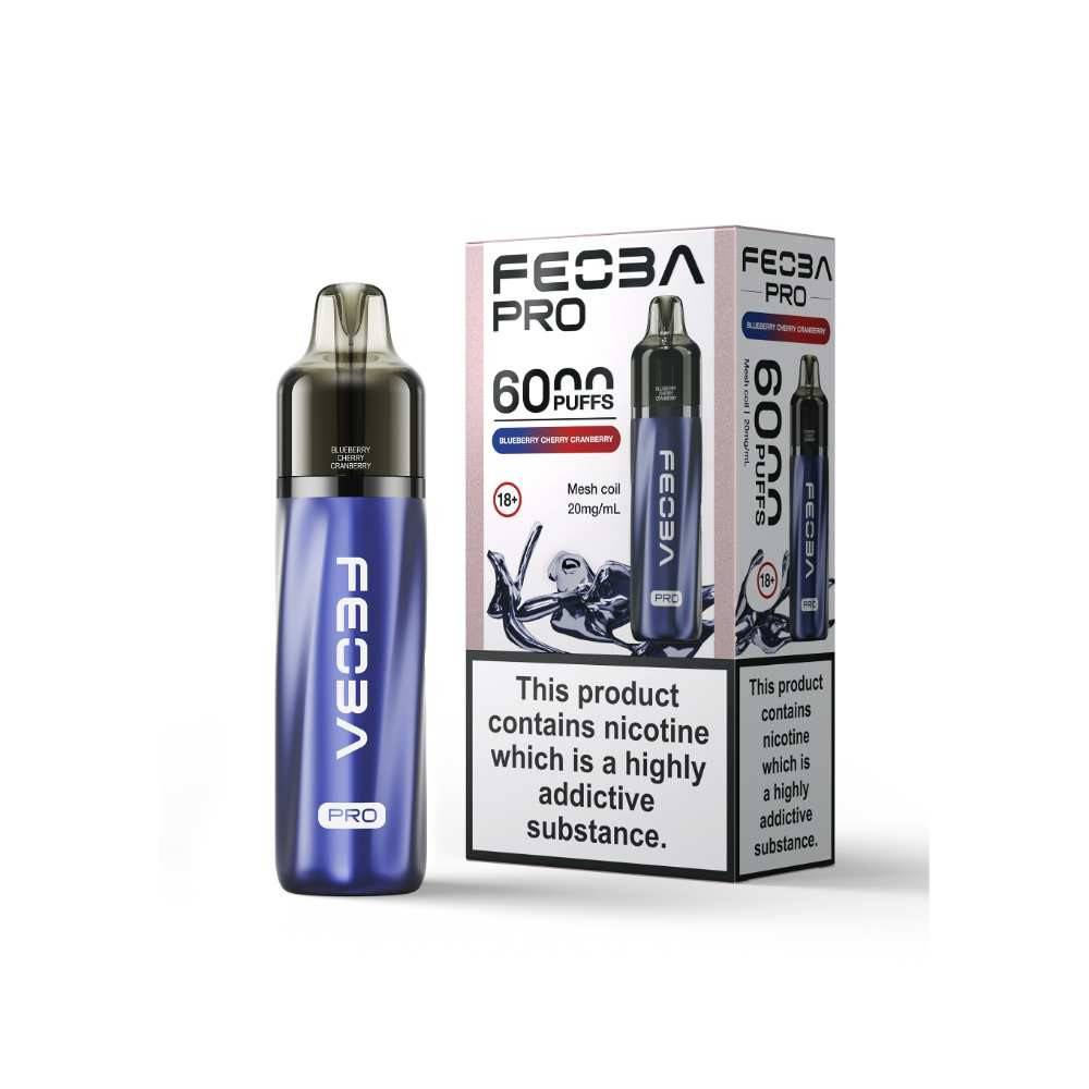 Feoba Pro Plus 6000 Vape Kit Box of 5 Blueberry Cherry Cranberry
