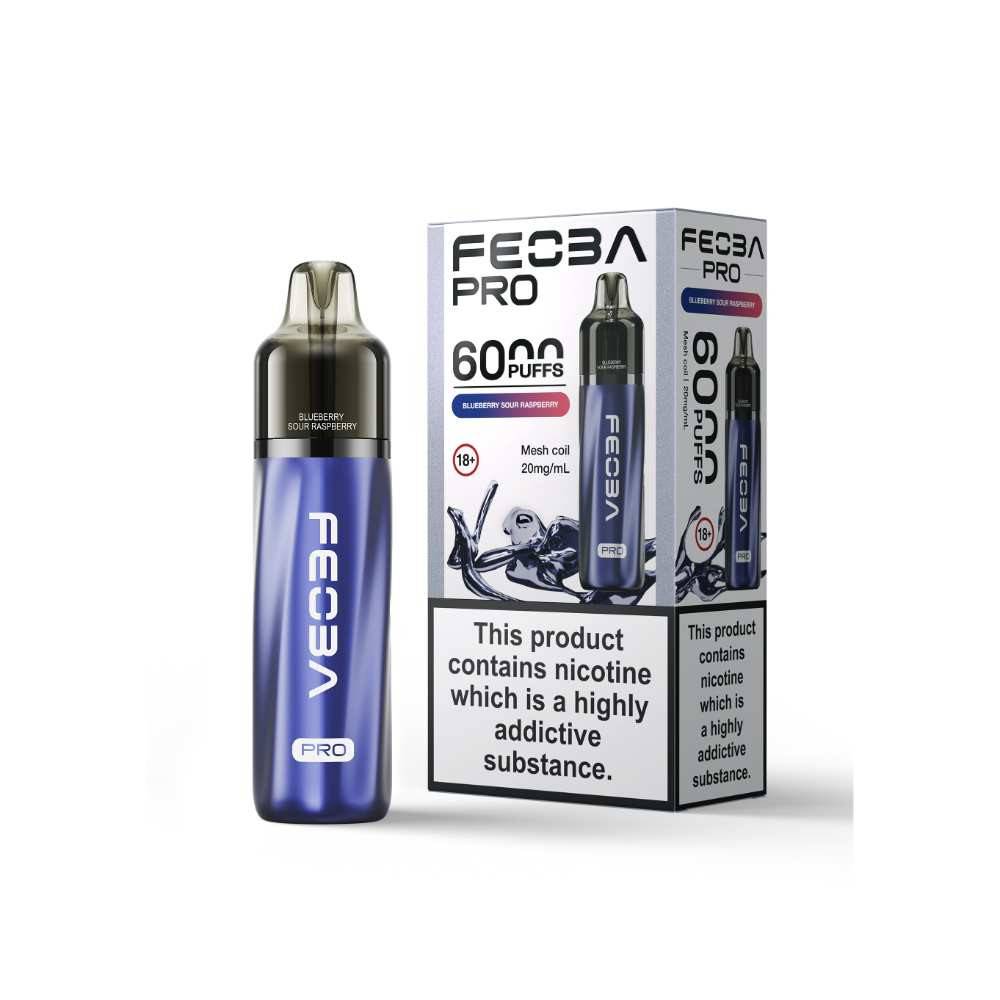 Feoba Pro Plus 6000 Vape Kit Box of 5 Blueberry Sour Raspberry