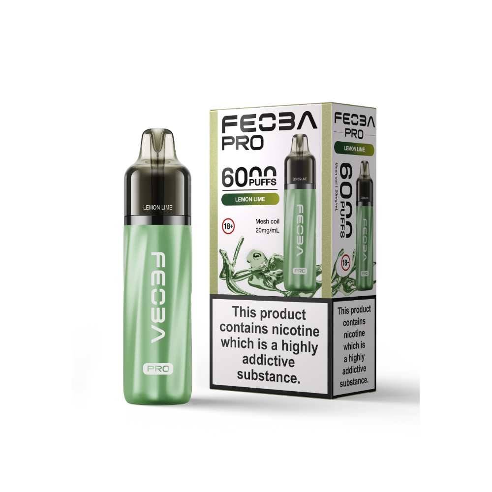 Feoba Pro Plus 6000 Vape Kit Box of 5 Lemon Lime