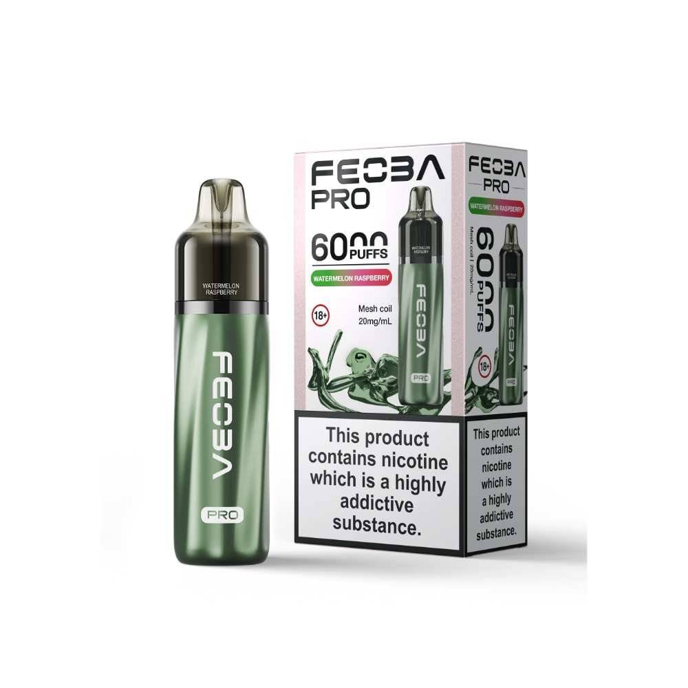 Feoba Pro Plus 6000 Vape Kit Box of 5 Watermelon Raspberry