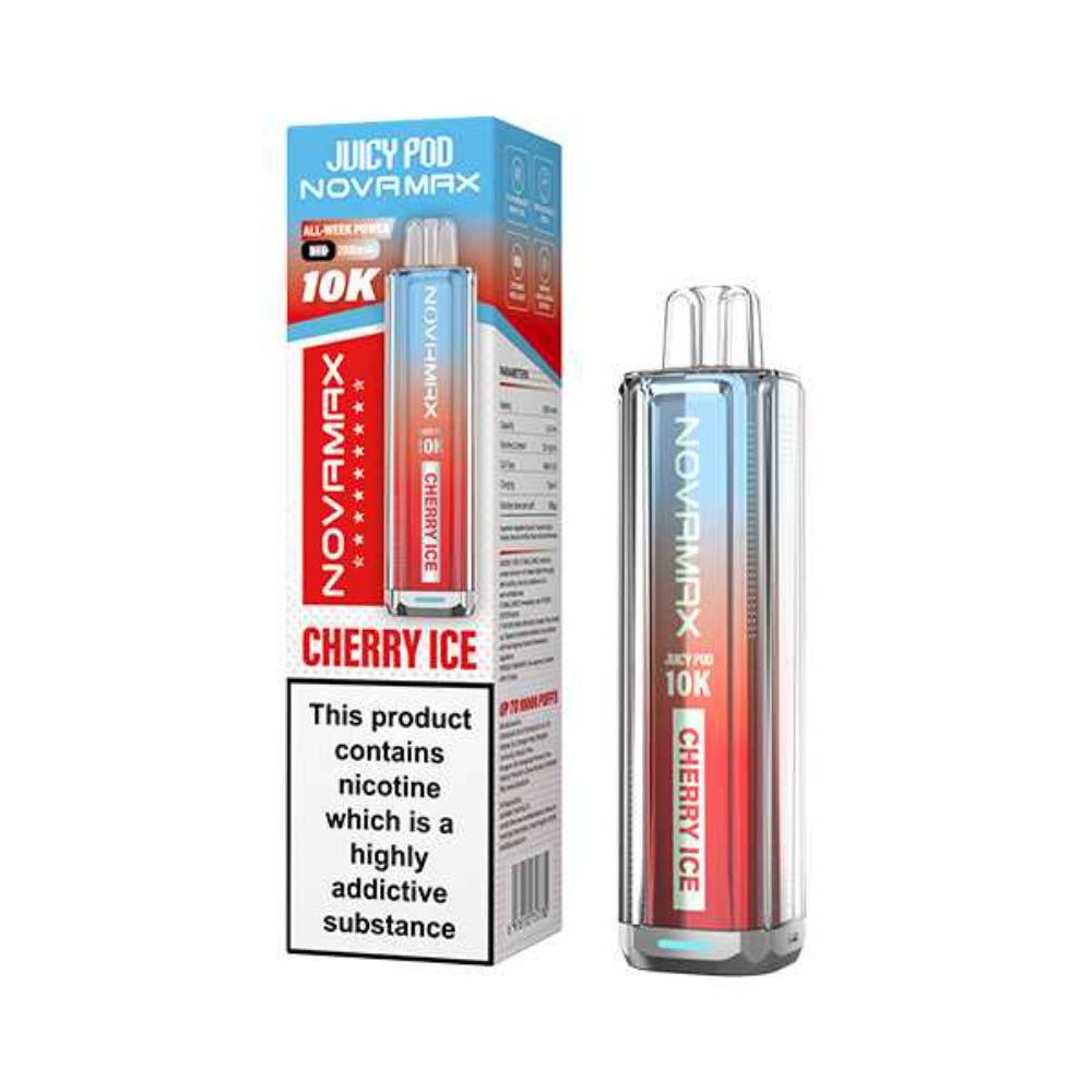 Juicypod Novamax 10k Vape Kit Box of 5 Cherry Ice
