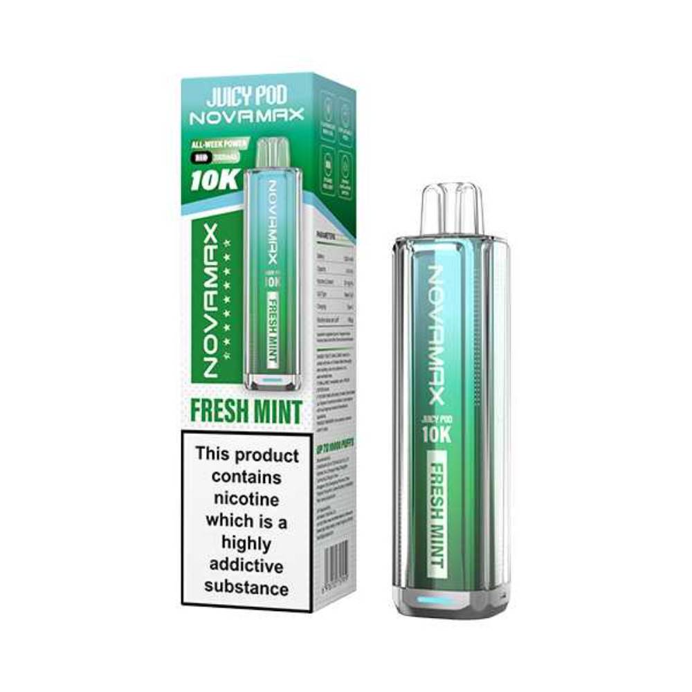 Juicypod Novamax 10k Vape Kit Box of 5 Fresh Mint
