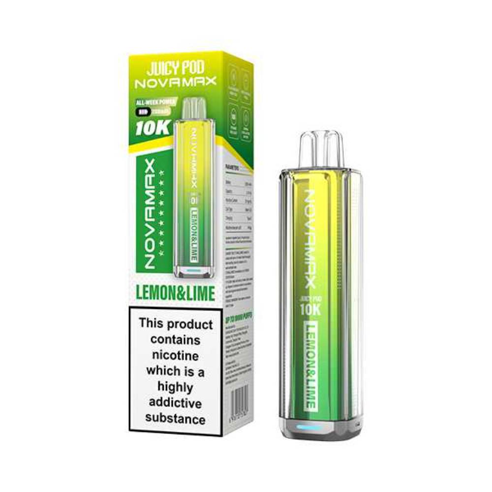 Juicypod Novamax 10k Vape Kit Box of 5 Lemon & Lime