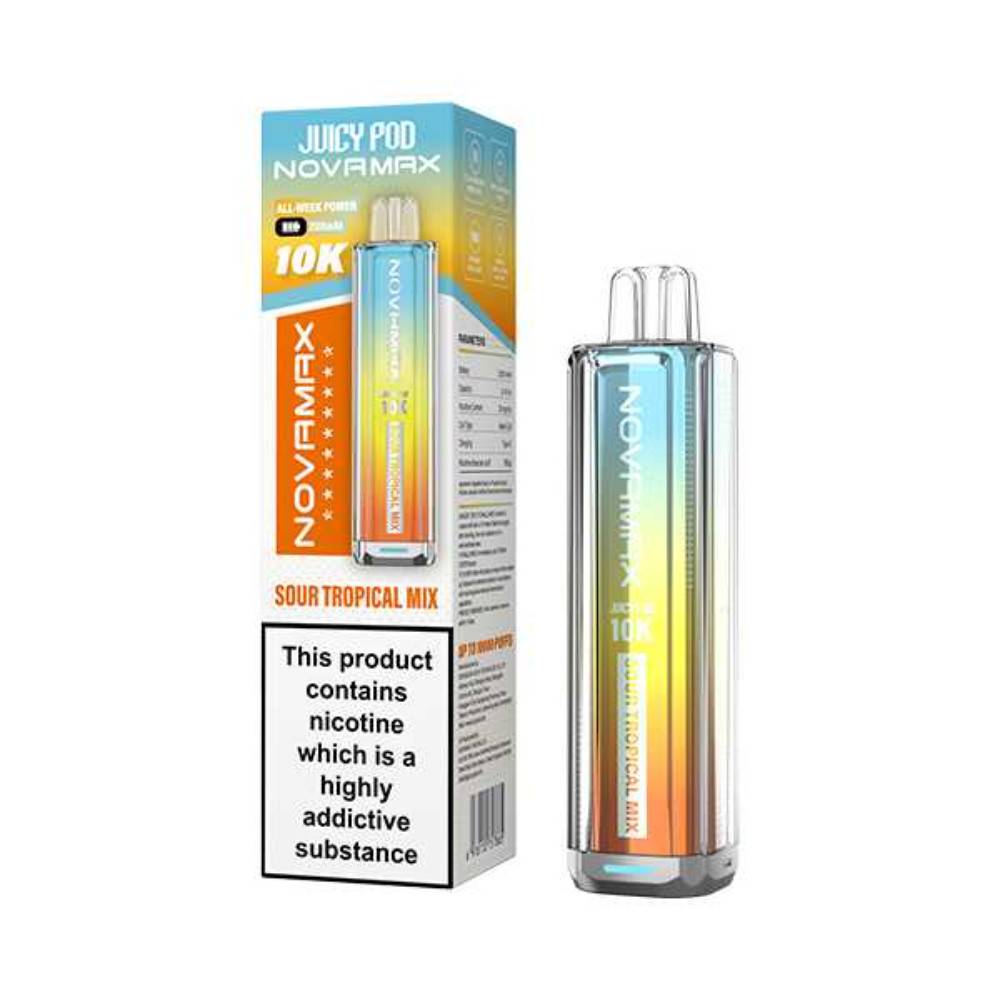 Juicypod Novamax 10k Vape Kit Box of 5 Sour Tropical Mix