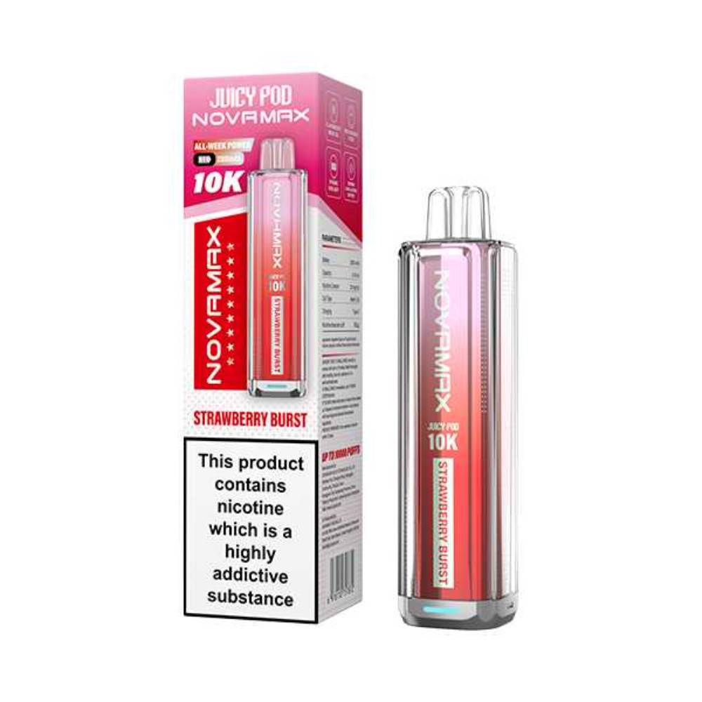 Juicypod Novamax 10k Vape Kit Box of 5 Strawberry Burst