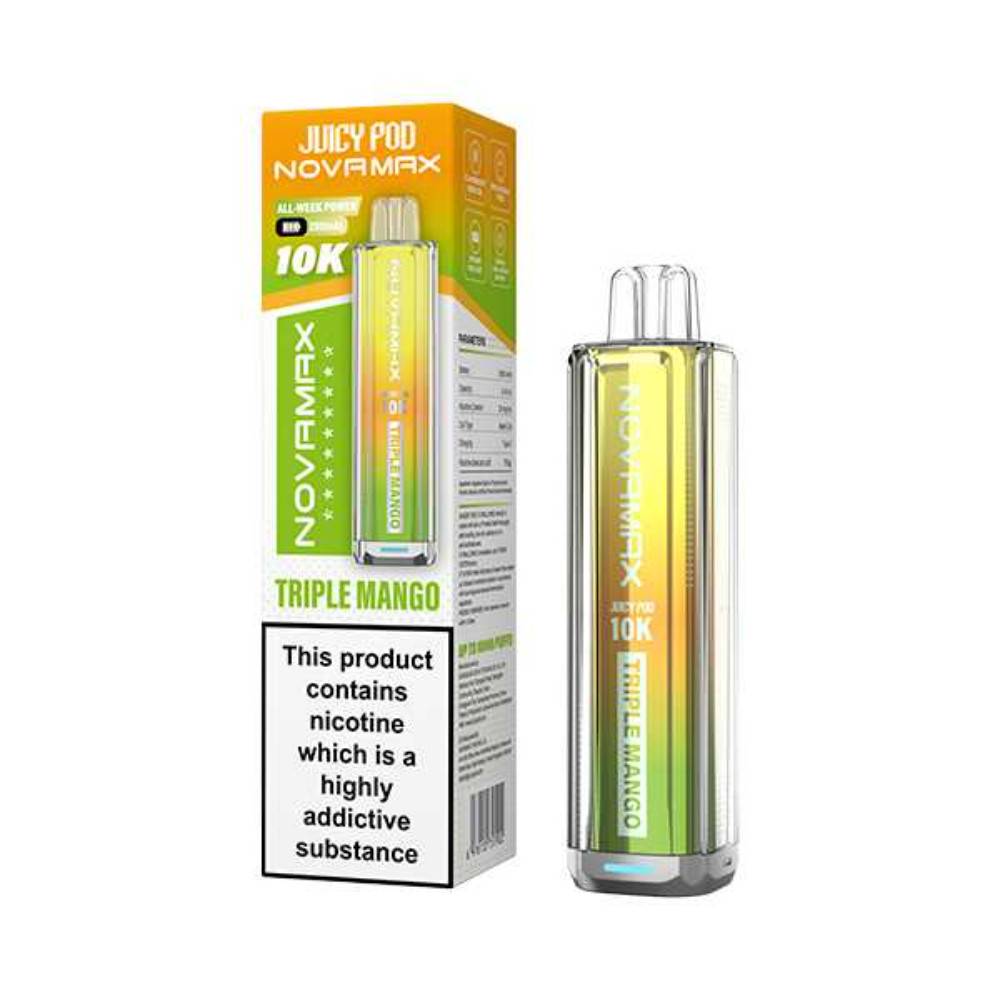 Juicypod Novamax 10k Vape Kit Box of 5 Triple Mango